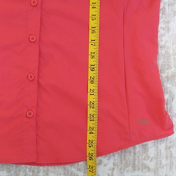 REI Vented Recreational Outdoor Adventure Hiking Shirt L Orange Coral - Picture 16 of 16